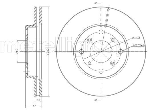 METELLI 23-0650 Brake Disc