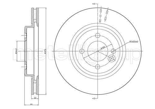 METELLI 23-0666C Brake Disc