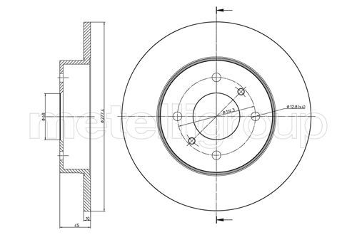 METELLI 23-0672 Brake Disc