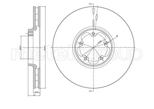 METELLI 23-0702 Brake Disc