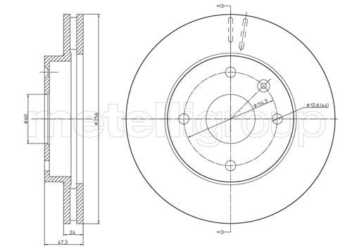METELLI 23-0719 Brake Disc