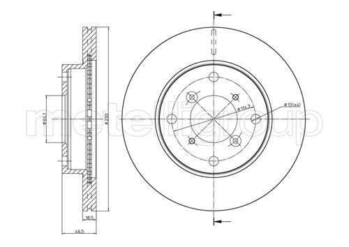 METELLI 23-0757 Brake Disc