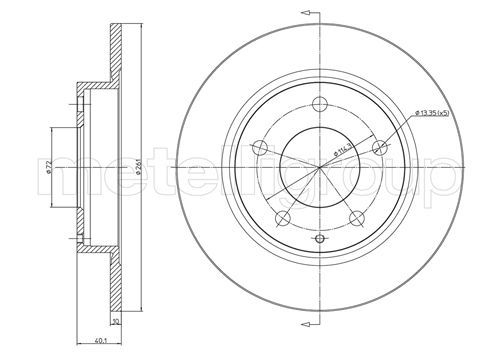 METELLI 23-0786 Brake Disc