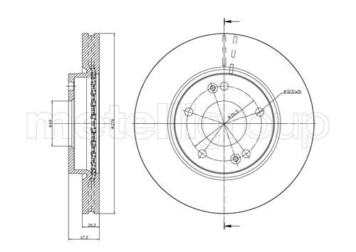METELLI 23-0843C Brake Disc