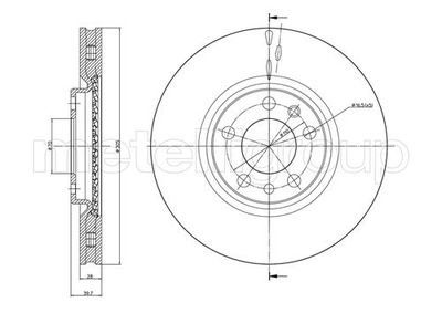 Brake Disc METELLI 23-0861C