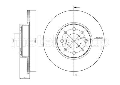 Brake Disc METELLI 23-0987C