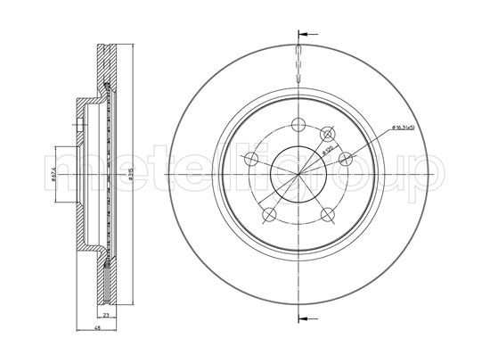 METELLI 23-1009C Brake Disc