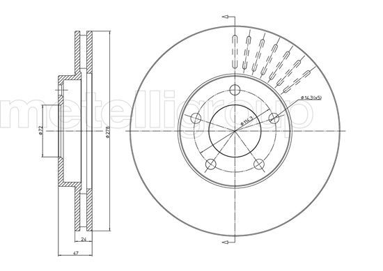 METELLI 23-1036C Brake Disc