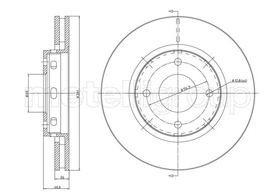 METELLI 23-1236C Brake Disc