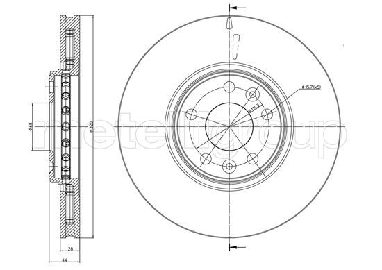 METELLI 23-1334C Brake Disc