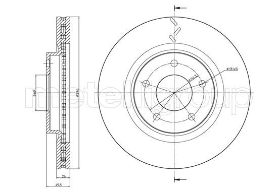 METELLI 23-1345C Brake Disc