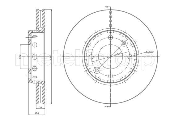 METELLI 23-1355C Brake Disc