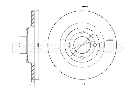 METELLI 23-1393C Brake Disc