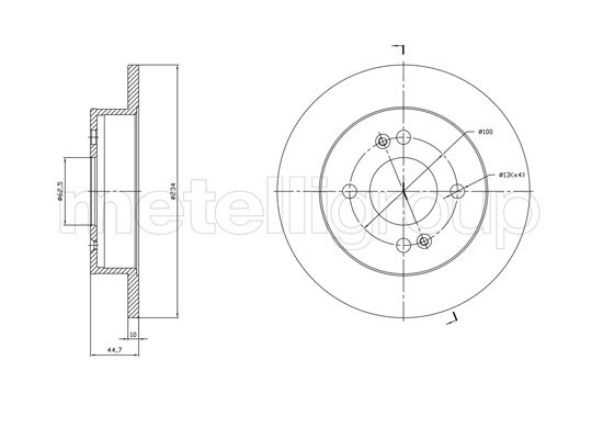 METELLI 23-1761C Brake Disc