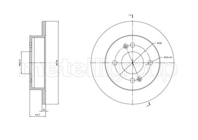 Brake Disc METELLI 23-1761C