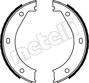 Brake Shoe Set, parking brake METELLI 53-0013