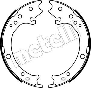 METELLI 53-0161 Brake Shoe Set, parking brake