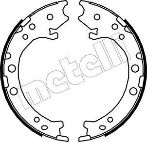 METELLI 53-0162 Brake Shoe Set, parking brake