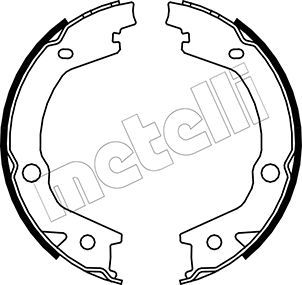 METELLI 53-0184 Brake Shoe Set, parking brake