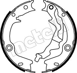 METELLI 53-0187 Brake Shoe Set, parking brake