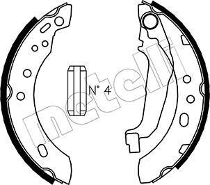 METELLI 53-0284 Brake Shoe Set