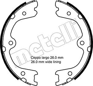 Brake Shoe Set, parking brake METELLI 53-0298