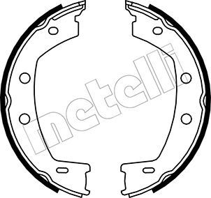 Brake Shoe Set, parking brake METELLI 53-0374