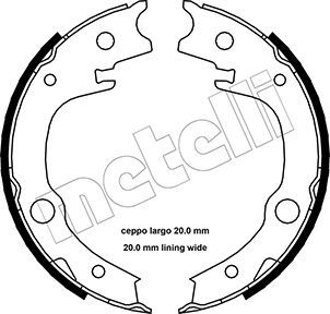 METELLI 53-0443 Brake Shoe Set, parking brake