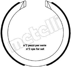Brake Shoe Set, parking brake METELLI 53-0483
