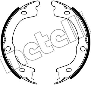 Brake Shoe Set, parking brake METELLI 53-0740