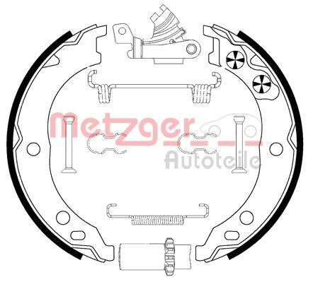 METZGER AUTOTEILE 0152019 Brake Shoe Set, parking brake