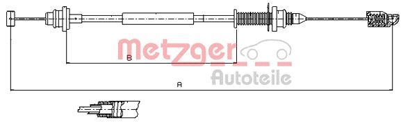 METZGER AUTOTEILE 10.0390 Accelerator Cable