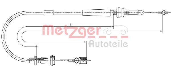 METZGER AUTOTEILE 10.1011 Accelerator Cable