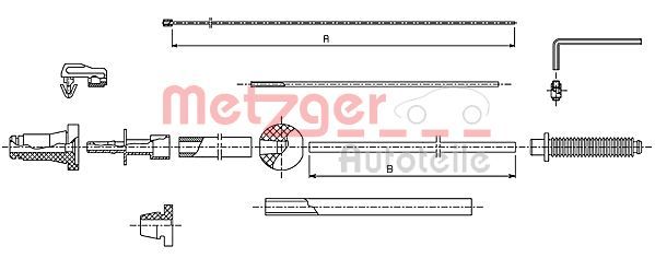 METZGER AUTOTEILE 10.1175 Accelerator Cable