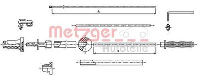Accelerator Cable METZGER AUTOTEILE 10.1175