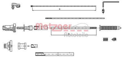 Accelerator Cable METZGER AUTOTEILE 10.1177
