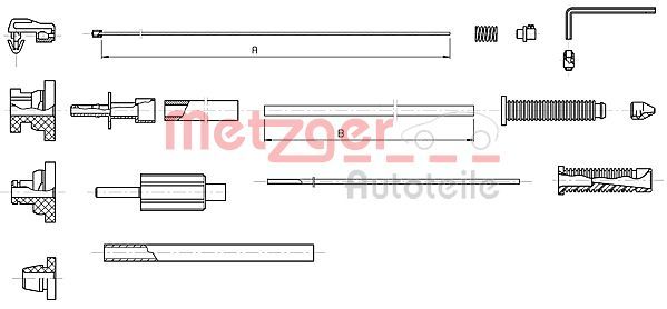 METZGER AUTOTEILE 10.1179 Accelerator Cable