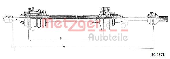 METZGER AUTOTEILE 10.2371 Cable Pull, clutch control