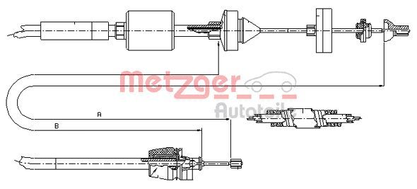 METZGER AUTOTEILE 10.2843 Cable Pull, clutch control
