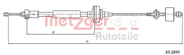 METZGER AUTOTEILE 10.2890 Cable Pull, clutch control
