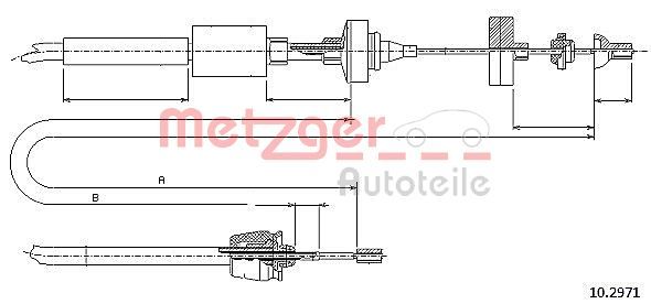 METZGER AUTOTEILE 10.2971 Cable Pull, clutch control