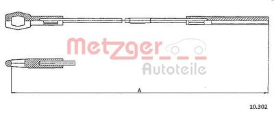 Cable Pull, clutch control METZGER AUTOTEILE 10.302