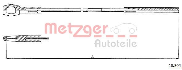 METZGER AUTOTEILE 10.304 Cable Pull, clutch control