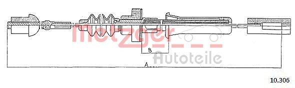 METZGER AUTOTEILE 10.306 Cable Pull, clutch control