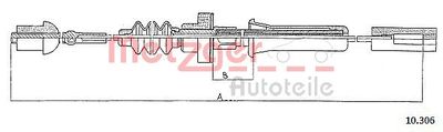 Cable Pull, clutch control METZGER AUTOTEILE 10.306