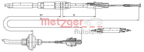 METZGER AUTOTEILE 10.3149 Cable Pull, clutch control