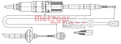 Cable Pull, clutch control METZGER AUTOTEILE 10.3211