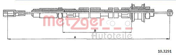 METZGER AUTOTEILE 10.3291 Cable Pull, clutch control