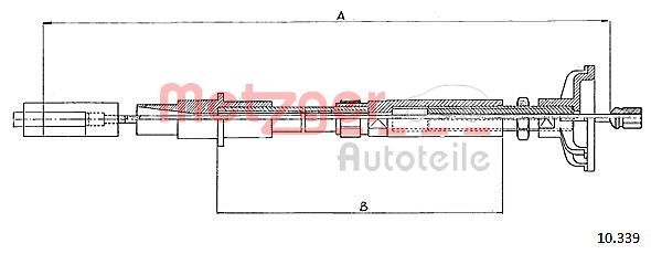 METZGER AUTOTEILE 10.339 Cable Pull, clutch control
