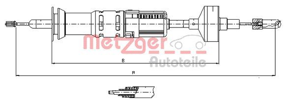 METZGER AUTOTEILE 10.3412 Cable Pull, clutch control